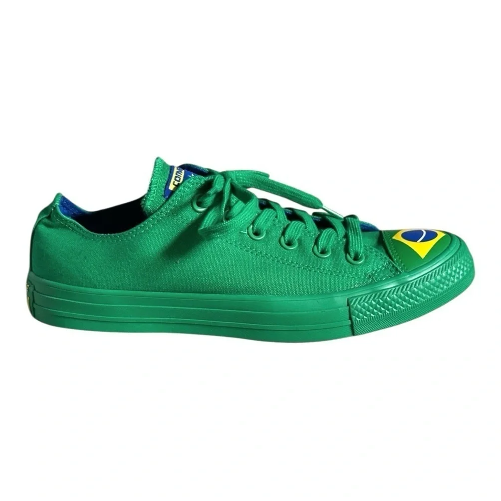 Converse Chuck Taylor All Star Low Top Brazil Flag Green Sneakers Unisex 7 9 NWT